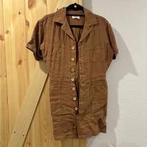 Worn once MATE the label brown linen romper